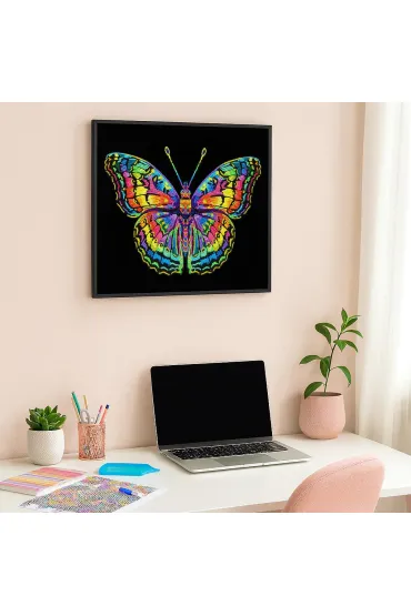 Diamond Dotz Haft diamentowy - Adults Flocked Neon Butterfly 35.5x45.7cm