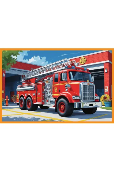 Puzzle 2x24 el. W�z stra�acki i karetka Trefl