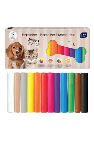 Interdruk Plastelina - Puppy Sign, 12 kolor�w