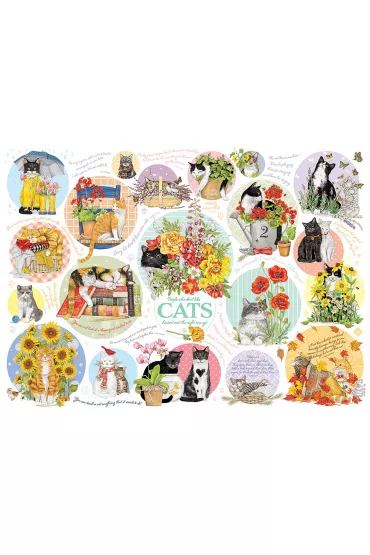 Puzzle 1000 el. Kocie my�li Cobble Hill - Mary  Lake-Thompson