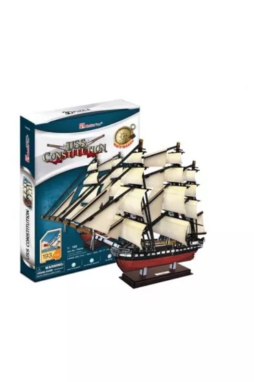 Puzzle 3D �aglowiec USS Constitution Cubic Fun