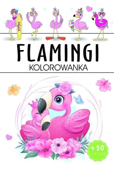 Flamingi. Kolorowanka