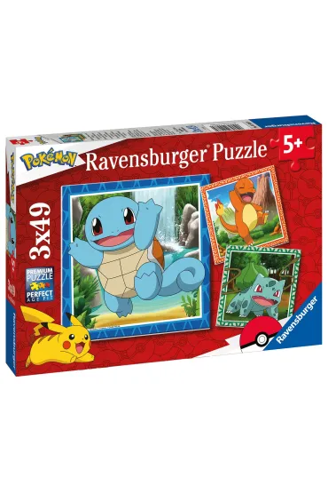 Puzzle 3x49 el. Pokemony Ravensburger