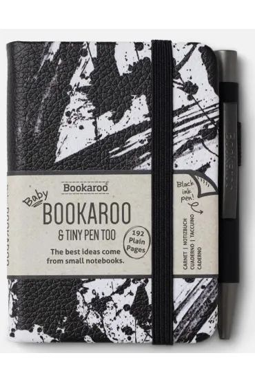 If Bookaroo Notatnik A7 z d�ugopisem - czarno-bia�y