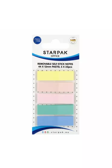 Zak�adka indeksuj�ca 44x12/25k 5 kolor�w Pastel STARPAK 540365