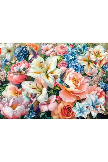 Puzzle 1000 PQ Kolibry i Kwiaty 114008 Schmidt