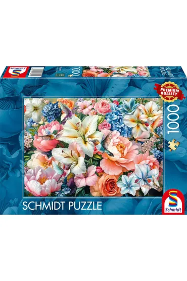 Puzzle 1000 PQ Kolibry i Kwiaty 114008 Schmidt