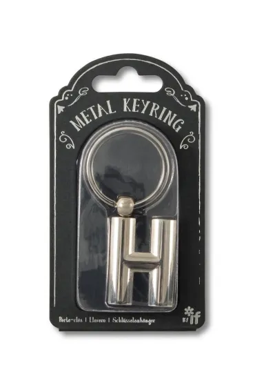 If Silver Letter Keyring - brelok do kluczy litera H