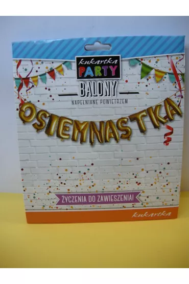 Kukartka Balony Osiemnastka