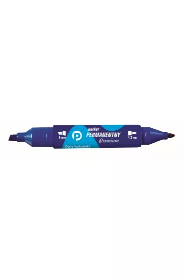 Tetis Marker dwustronny permanentny niebieski