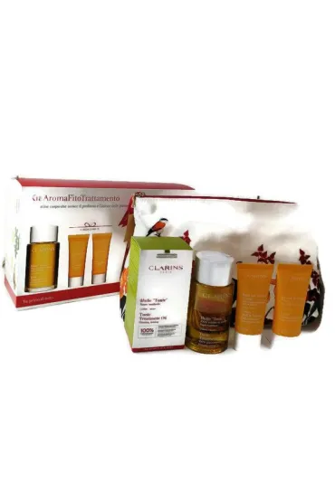 Clarins Zestaw (Olejek do cia�a + P�yn do k�pieli + Balsam) 100 ml + 30 ml + 30 ml