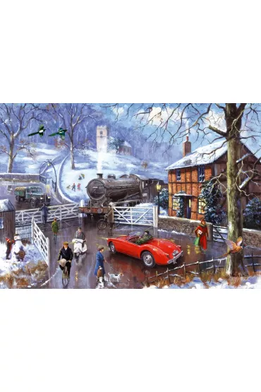 Puzzle 1000 el. Zimowy dworzec Ravensburger