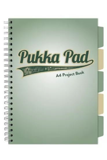 Pukka Pad Project Book A4 Sage Zielony kratka, 80g 100 kartek