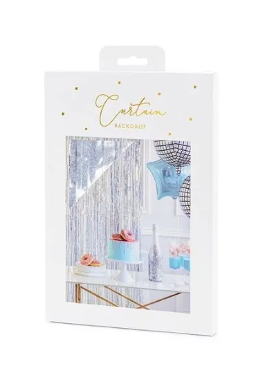 PartyDeco Kurtyna Party holograficzna 90x250cm