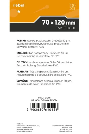 Rebel Koszulki na karty Tarot 70 x 120 mm 100 szt.