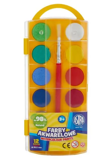 Pakiet dla przedszkolaka. Blok rysunkowy A4 Bambino Pastel, Kredki o��wkowe akwarelowe, Farby akwarelowe - Pakiety na nagrody