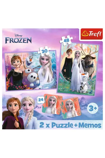 Puzzle + Memos 2w1 (24+30+48 el.) Ksi�niczki w swojej krainie Trefl