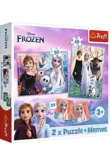Puzzle + Memos 2w1 (24+30+48 el.) Ksi�niczki w swojej krainie Trefl