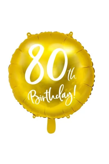 PartyDeco Balon foliowy 80th Birthday z�oty 45cm