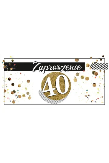 AbCard Zaproszenie na 40 Urodziny Z104 (5 szt)