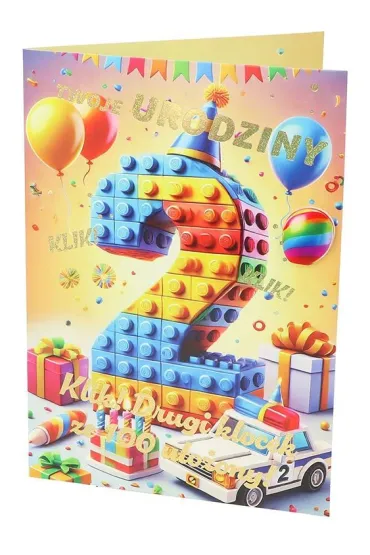 Nero KARNET URODZINY 2 B6 Z KOP NER A-033 FOL