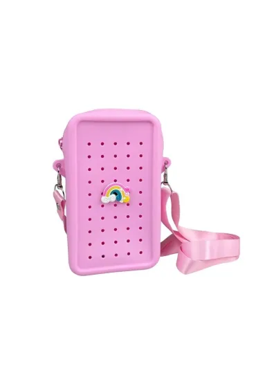 MFP Torebka crossbody silikon r�owa + przypinka