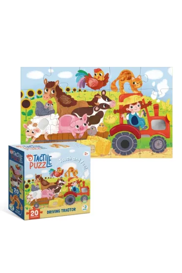 Puzzle sensoryczne Jade traktorem 20el Dodo