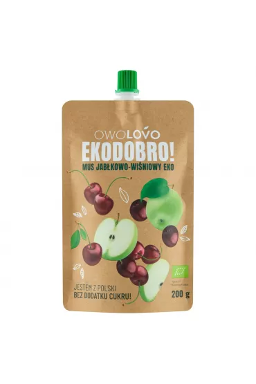 Owolovo Mus jabkowo-winiowy Ekodobro 200 g Bio