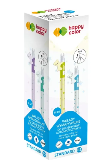 Happy Color Wk�ady do d�ugopisu automatycznego wymazywalnego Hello Bears niebieskie 0.4 mm
