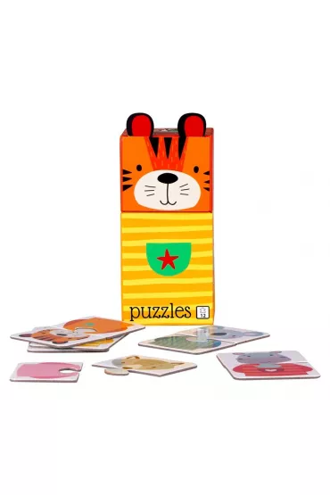 Puzzle dla dzieci 6 uk�adanek po 2el Zwierz�tka Barbo Toys
