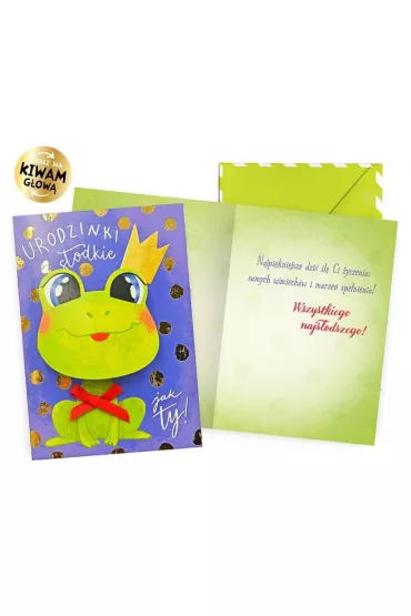 Kukartka Karnet B6 Urodziny �abka