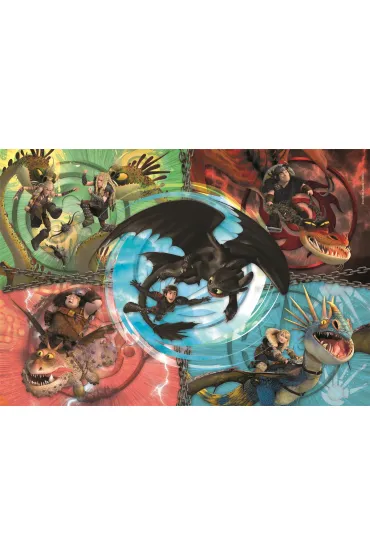 Puzzle 104 el. SuperColor. How To Train Your Dragon Clementoni