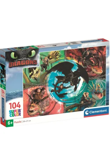 Puzzle 104 el. SuperColor. How To Train Your Dragon Clementoni