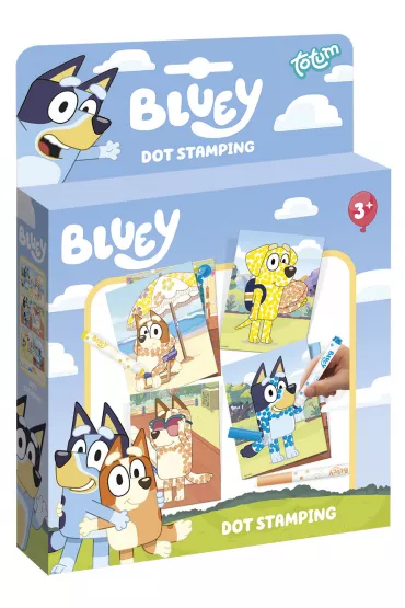 Zestaw kreatywny Bluey kropkowanka ze stempelkami w pisaku Totum