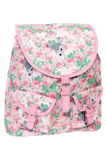 Eurocom Plecak dziewcz�cy pink 34cm Flowers Bambi