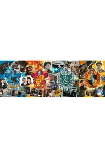 Puzzle 1000 el. Panorama Cztery domy Hogwartu Trefl
