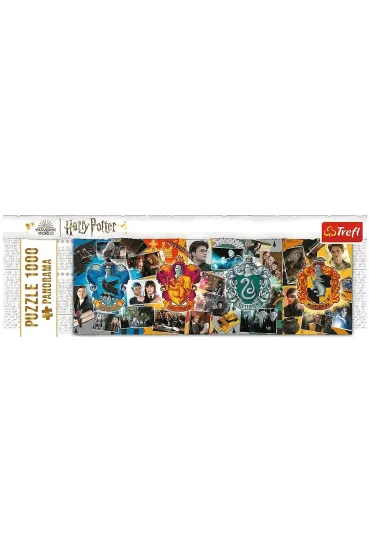 Puzzle 1000 el. Panorama Cztery domy Hogwartu Trefl