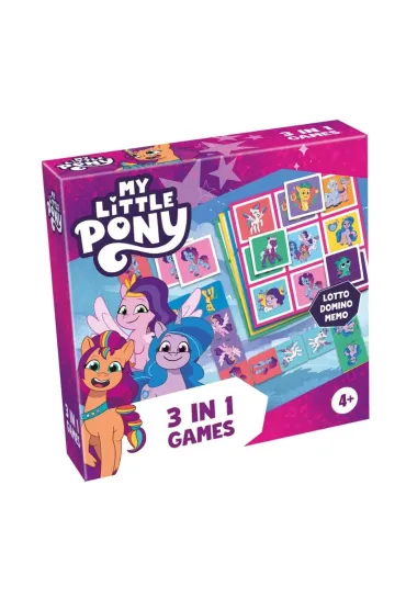 My Little Pony 3w1 Lotto, Domino, Memo