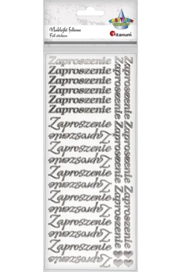 Titanum Naklejki foliowe napis Zaproszenie 28 szt.