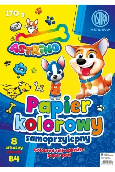 Astra Zeszyt papier�w kolorowych samoprzylepnych B4/8k