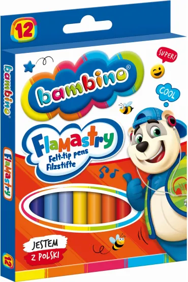 St. Majewski Flamastry Bambino 12 szt.