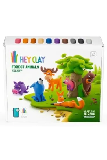 Masa plastyczna Hey Clay Zwierz�ta le�ne zestaw 15 kolor�w