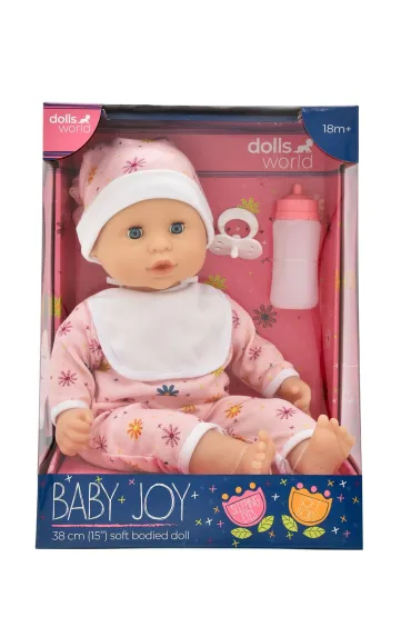 DollsWorld lalka baby Joy 38cm w r�owym ubranku Dolls World