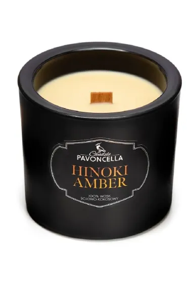 �wieczka sojowa Hinoki Amber czarna 170 g