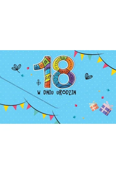 Trend Kartka okoliczno�ciowa Urodziny 18 TS+