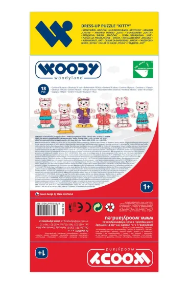 Puzzle garderoba kotki - 18 element�w Woodyland