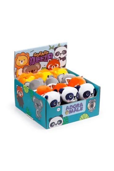 Pluszowy gniotek Queasy Squeezy Adoramals Zoo mix Puckator