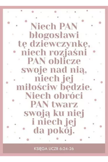 Koinonia Kartka - Niech Pan b�ogos�awi t� dziewczynk�...