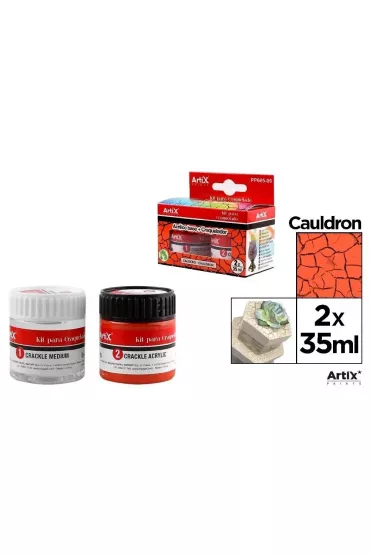 Artix Farba akrylowa br�zowa + �rodek tworz�cy 2 x 35 ml