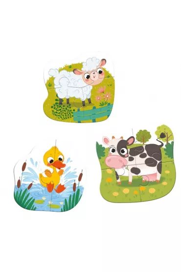 Puzzle 3w1 Zwierz�ta hodowlane Maksik